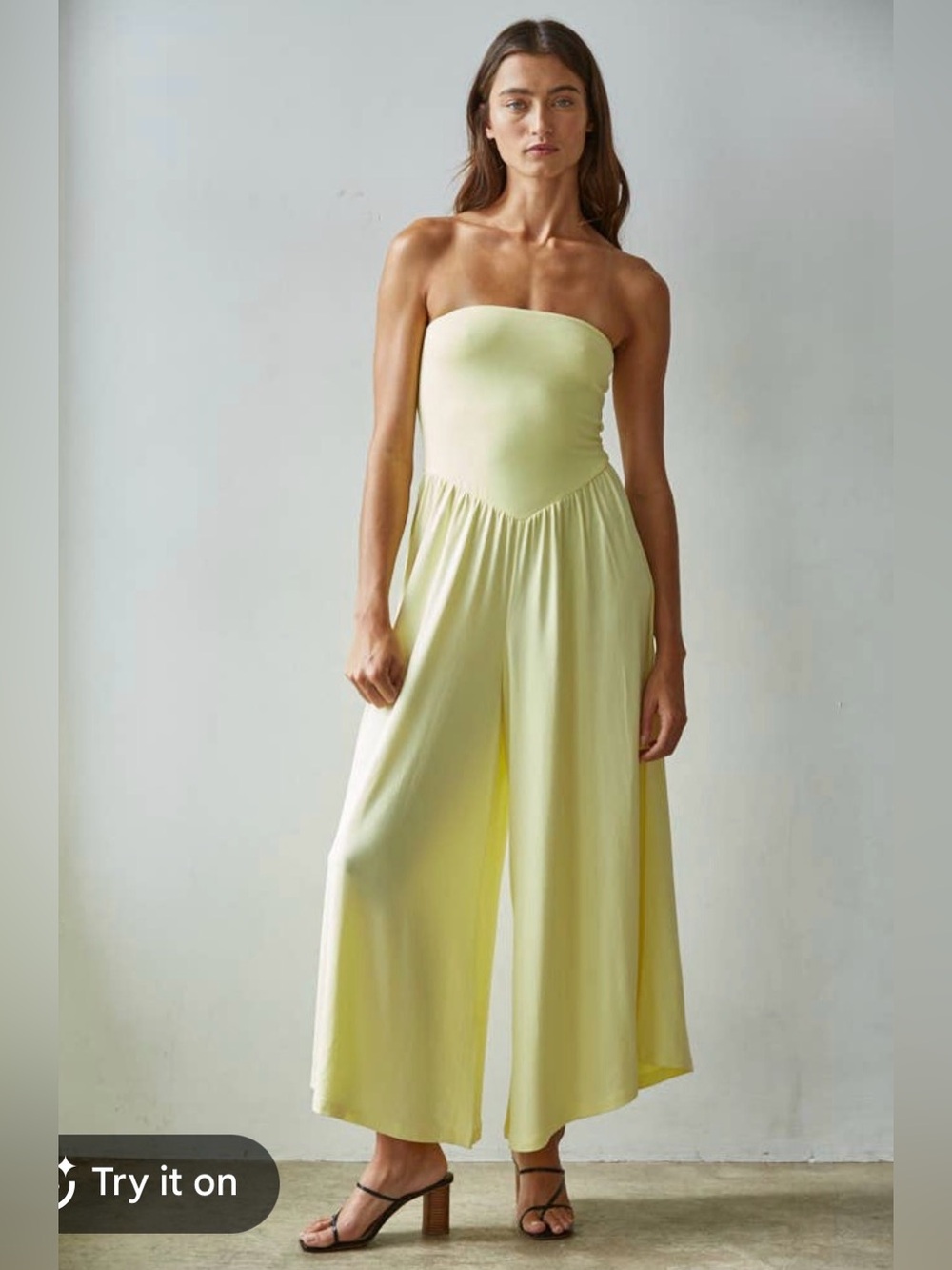 By Together Strapless Wide Leg Jumpsuit